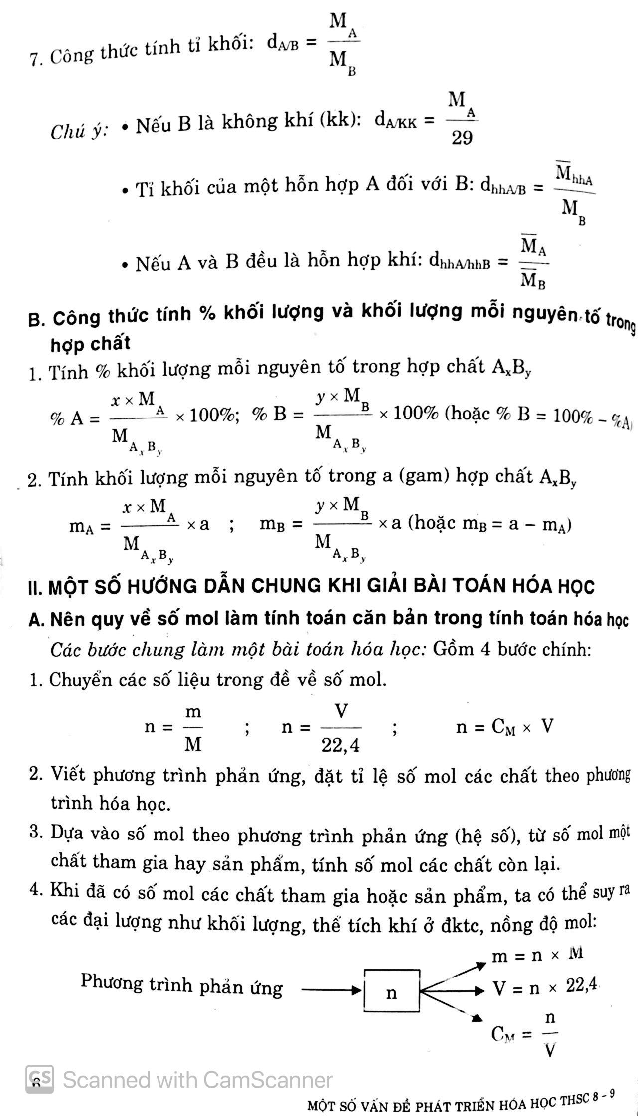 Một Số Vấn Đề Phát Triển Hóa Học Thcs 8-9