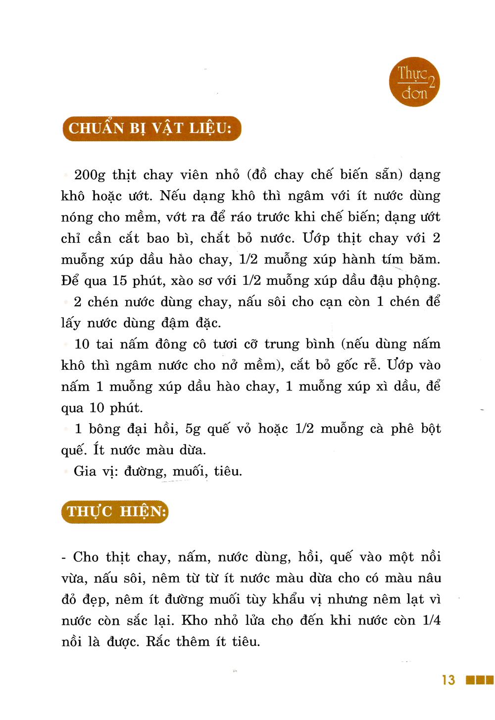 Thực Đơn Cơm Chay 3 Món