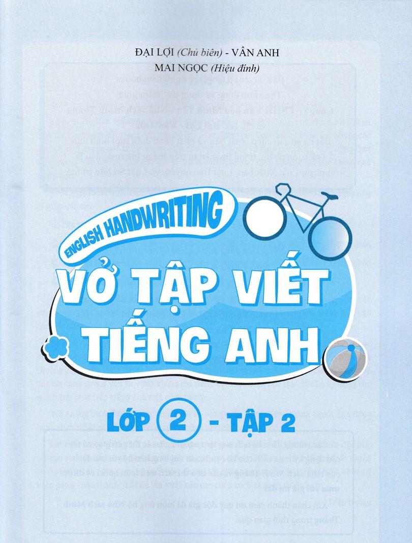English Handwriting - Vở Tập Viết Tiếng Anh Lớp 2 - Tập 2