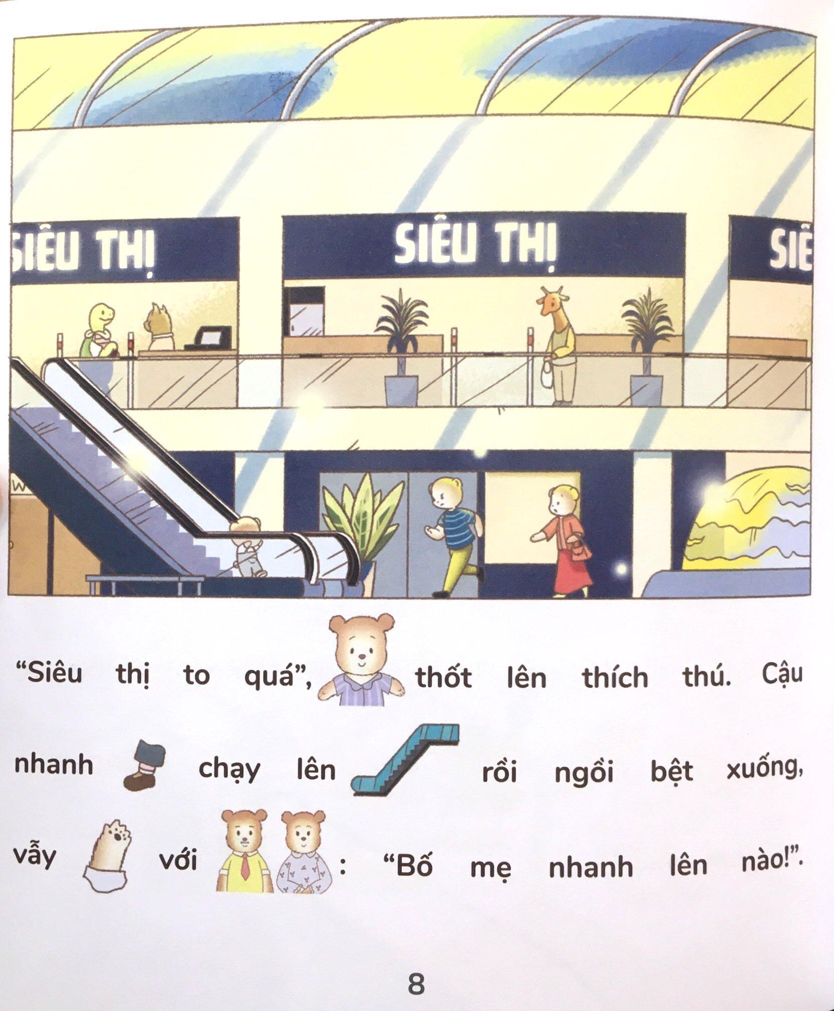 Gấu Bư Đi Siêu Thị - Học Kĩ Năng Sống Cùng Gấu Bự - Truyện Tương Tác Phát Triển EQ (Dành Cho Trẻ Từ 3-9 Tuổi)