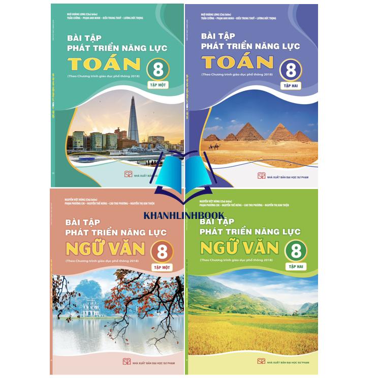 Sách - Combo 4 cuốn Bài tập phát triển năng lực Toán + Ngữ văn 8 ( kết nối )