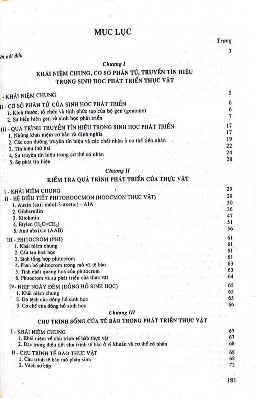 Sinh Học Phát Triển Thực Vật
