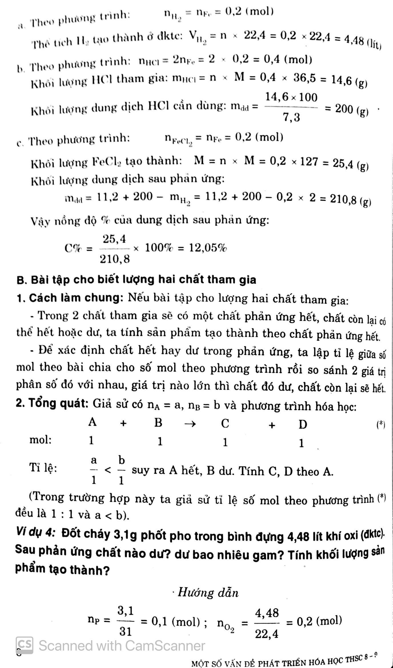 Một Số Vấn Đề Phát Triển Hóa Học Thcs 8-9