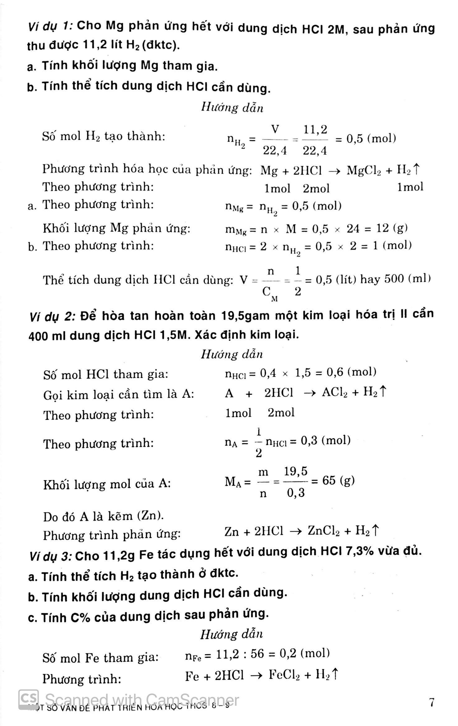 Một Số Vấn Đề Phát Triển Hóa Học Thcs 8-9