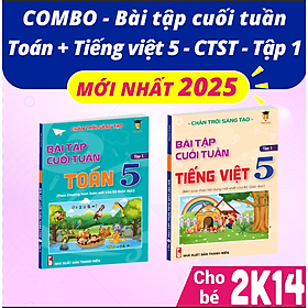Sách - Combo Bài tập cuối tuần Toán và Tiếng Việt lớp 5 Chân trời sáng tạo Học kì 1 (2 cuốn) VietJack