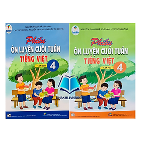 Sách - Combo phiếu ôn luyện cuối tuần tiếng việt 4 - tập 1 + 2 ( cánh diều )