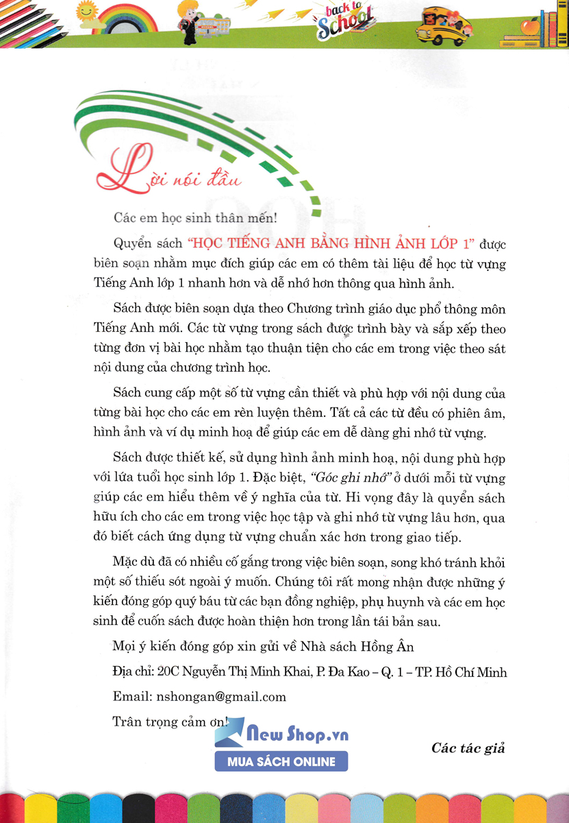 Học Tiếng Anh Bằng Hình Ảnh Lớp 1 _HA