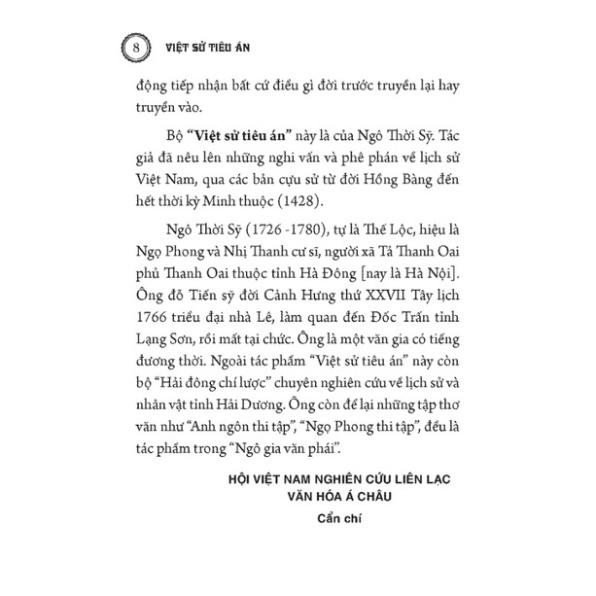Sách - Việt sử tiêu án (Từ hồng bàng đến ngoại thuộc nhà Minh)