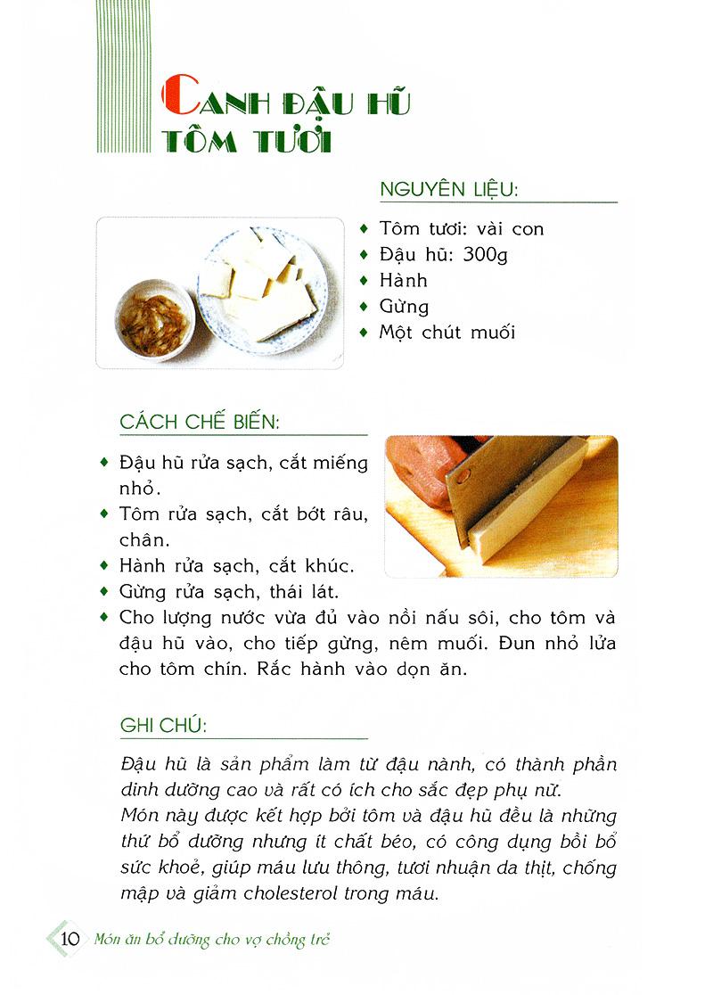 Món Ăn Bổ Dưỡng Cho Vợ Chồng Trẻ