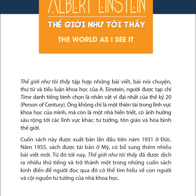 Thế Giới Như Tôi Thấy (The World as I See It) - Albert Einstein - IRED Books