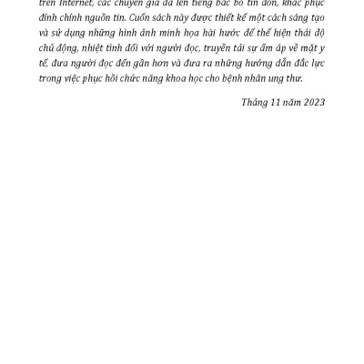 Phương Pháp Đieu Trị Bệnh Ung Thư Và Phục Hồi Sức Khoẻ 