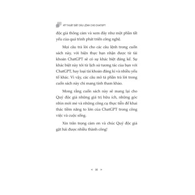 Sách - Kỹ Thuật Đặt Câu Lệnh Cho Chat GPT