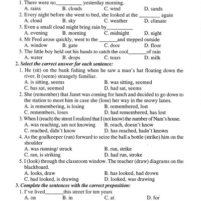 Ôn Tập Luyện Thi Trắc Nghiệm THPTQG 2019 - Môn Tiếng Anh