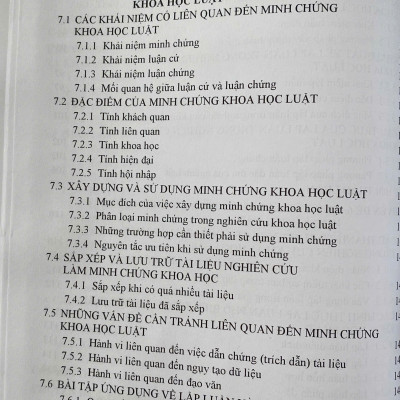 Tư Duy, Lập Luận Và Minh Chứng Trong Nghiên Cứu Khoa Học Luật