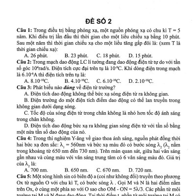30  Bộ Đề Trắc Nghiệm Luyện Thi THPTQG 2019 - Khoa Học Tự Nhiên (Vật Lí - Hóa Học - Sinh Học)