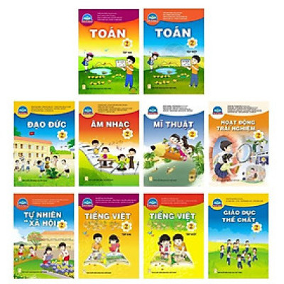Bộ sách giáo khoa Lớp 2- Chân Trời Sáng Tạo (10 quyển- Kèm bìa nilong bao sách)