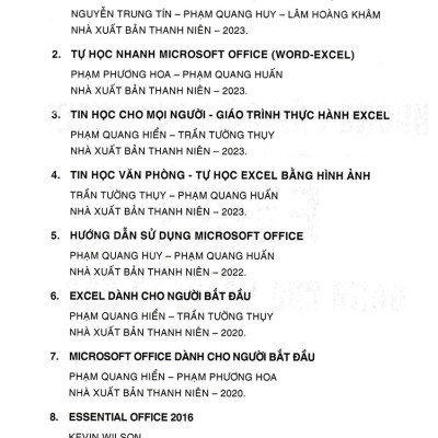 Hướng Dẫn Sử Dụng Excel - Excel Dành Cho Người Tự Học (STK)