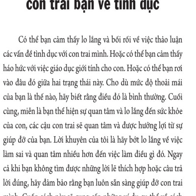 Giáo Dục Giới Tính Cho Con Trai - ML
