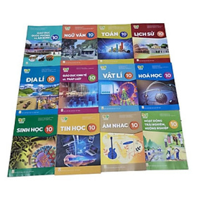 Bộ sách giáo khoa Lớp 10- Kết Nối Tri Thức Với Cuộc Sống (14 quyển- Kèm bìa nilong bao sách)