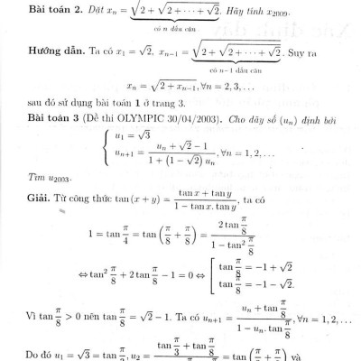 Bồi Dưỡng Học Sinh Giỏi - Chuyên Khảo Dãy Số