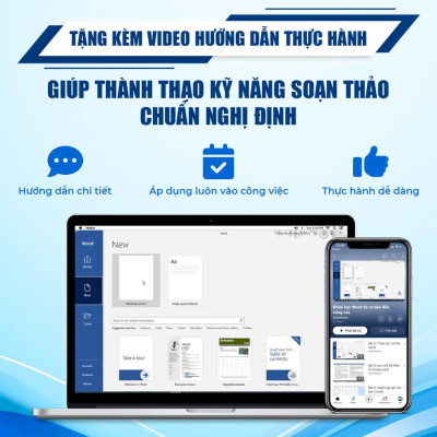 Bộ 2 Cuốn Sách Word - Powerpoint Tin Học Từ Cơ Bản Đến Nâng Cao - Tặng Kèm Video Hướng Dẫn+ Khoá Học