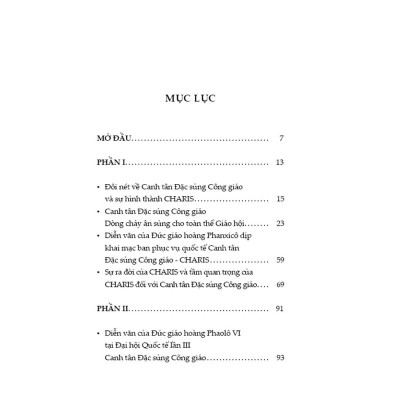 Sách - Canh Tân Đặc Sủng - Dòng Chảy Ân Sủng Cho Giáo Hội - Bayard Việt Nam