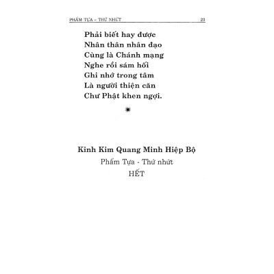  Kinh Kim Quang Minh Hiệp Bộ (Bìa Cứng, Bọc Plastic)