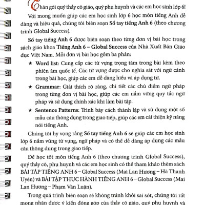 Sổ Tay Tiếng Anh 6 (Dùng Kèm SGK Tiếng Anh 6 Global Success) - HASA 