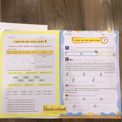 Sách - phiếu ôn tập cuối tuần môn toán lớp 4 ( chân trời sáng tạo )