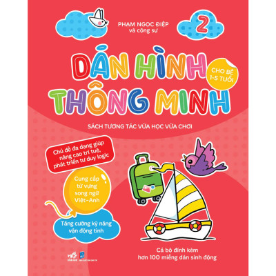 Bộ 4 cuốn "Dán hình thông minh cho bé 1-5 tuổi Sách tương tác vừa học vừa"