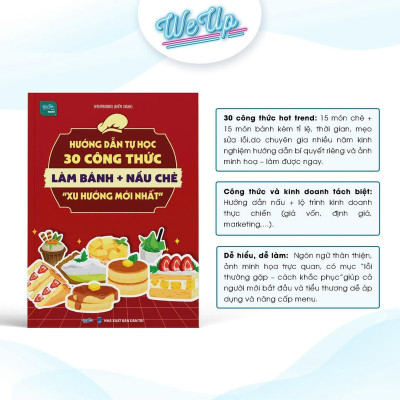 Sách - Hướng dẫn tự học 30 công thức làm bánh + nấu chè "xu hướng" mới nhất