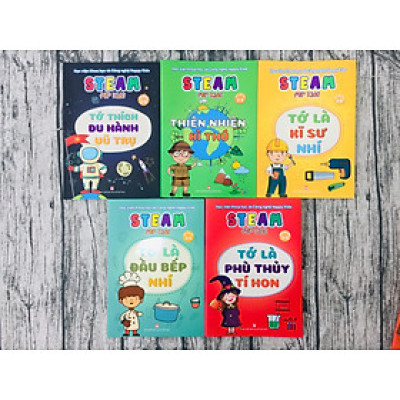 Bộ sách Steam for kids - khám phá các thí nghiệm khoa học tương tác dành cho trẻ em từ 3-6 tuổi