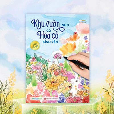 Sách tô nét Khu vườn nhỏ có hoa cỏ bình yên