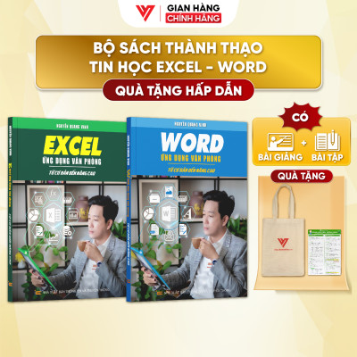 Combo 2 Sách Excel Và Word Ứng Dụng Văn Phòng Từ Cơ Bản Đến Nâng Cao  - N1