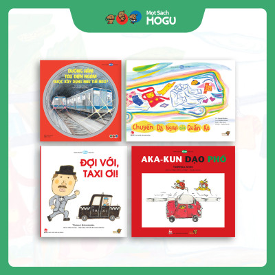 Truyện Ehon bé 3-4-5 tuổi - Bộ 4 cuốn Những chuyến xe khám phá