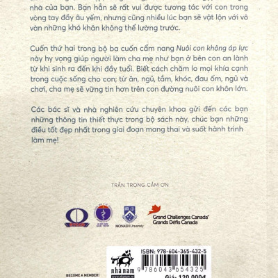 Nuôi Con Không Áp Lực - Cuốn 2 - Cùng Con Bước Vào Đời (Bé 0-1 Tuổi)