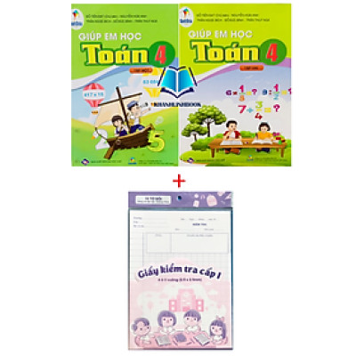Sách - Combo Giúp em học toán 4 - tập 1 + 2 ( cánh diều )