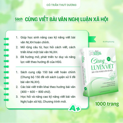 Sách - Cùng Luyện Viết Bài Văn Nghị Luận Xã Hội (Tập 1) - Cô Trần Thùy Dương