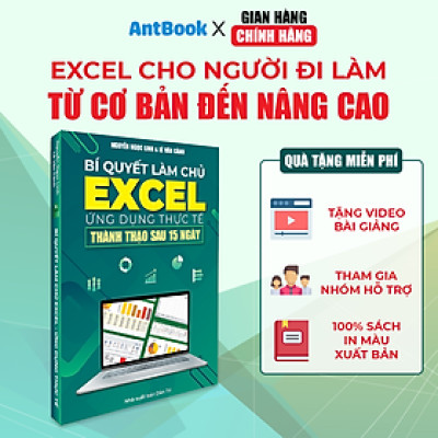 Sách Excel Tin Học Văn Phòng Từ Cơ Bản Đến Nâng Cao, Tặng Video Hướng Dẫn + File Thực Hành