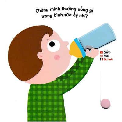Sách Chuyển Động Thông Minh Đa Ngữ Việt - Anh - Pháp: Thức Ăn - Foods - Les Aliments