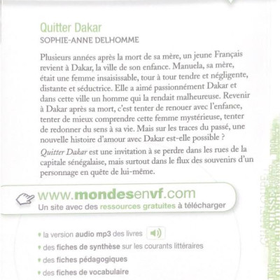 Sách tập đọc theo trình độ B1 tiếng Pháp: Quitter Dakar Niv. B1 (có file nghe)