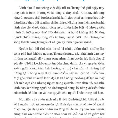 Sách - Lãnh Đạo Thông Thái Thành Công Lâu Dài - ndbooks
