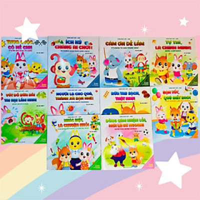 Combo 10 cuốn sách Ươm mầm kỹ năng sống cho trẻ 0-10 tuổi (Song ngữ Việt Anh)