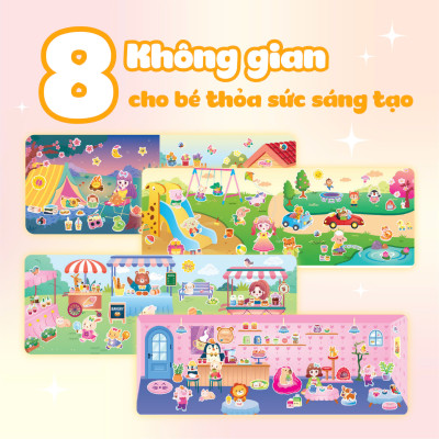 Combo 5 Cuốn Công chúa Cherry - Sách bóc dán sticker cho bé gái