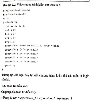 Bài tập lập trình với ngôn ngữ C++ từ cơ bản đến nâng cao tập 1
