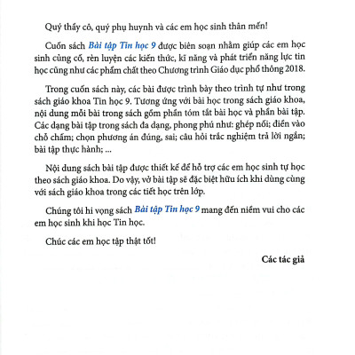 Bài Tập Tin Học 9 (Chân Trời) (Chuẩn)