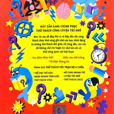 Sách - Brain Games - Luyện Trí Nhớ - 70+ Câu Đố Để Trẻ Nhớ Lâu, Học Sâu