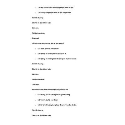 Sách Giáo trình nghiệp vụ hướng dẫn du lịch