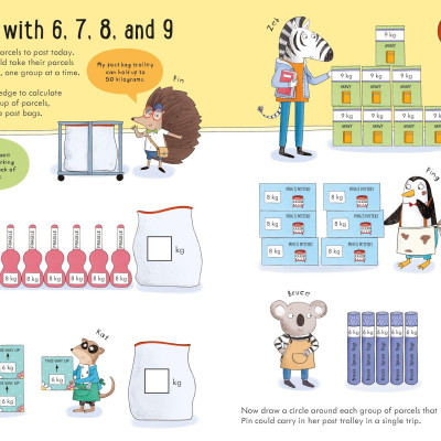 Sách học toán tiếng Anh: Usborne Workbooks Multiplying 7-8
