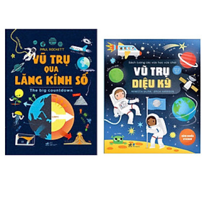 Combo 2 cuốn : Sách Tương Tác Vừa Học Vừa Chơi - Vũ Trụ Diệu Kỳ + Vũ Trụ Qua Lăng Kính Số